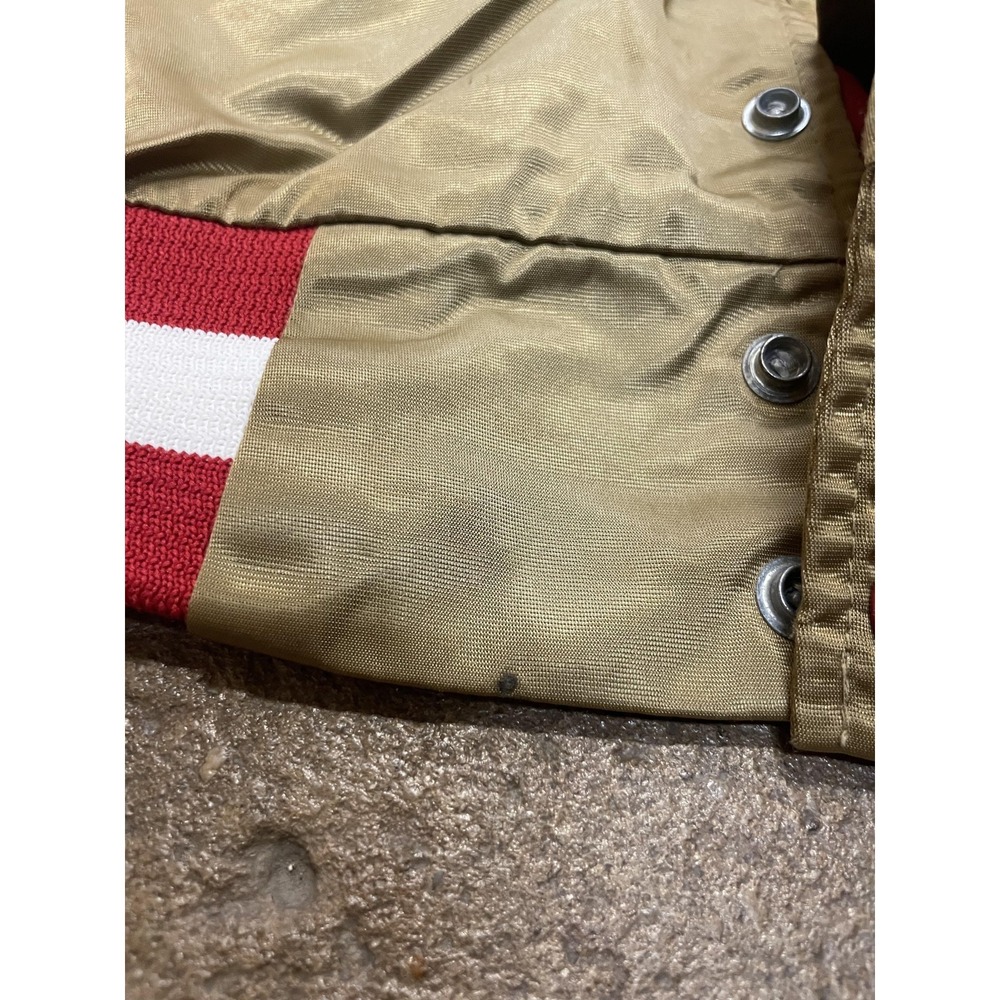 Vintage San Francisco 49ers Jacket Mens Medium Gold NFL Football Chalk Line - Picture 7 of 16